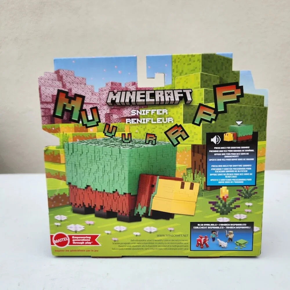 NEW Mattel Minecraft Sniffer Action Figure with Sounds & Pixelated Design 7